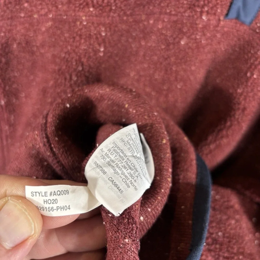 J Crew Sweater Mens Large‎ Burgundy Nordic Sherpa Fleece T Snap Pullover AQ009